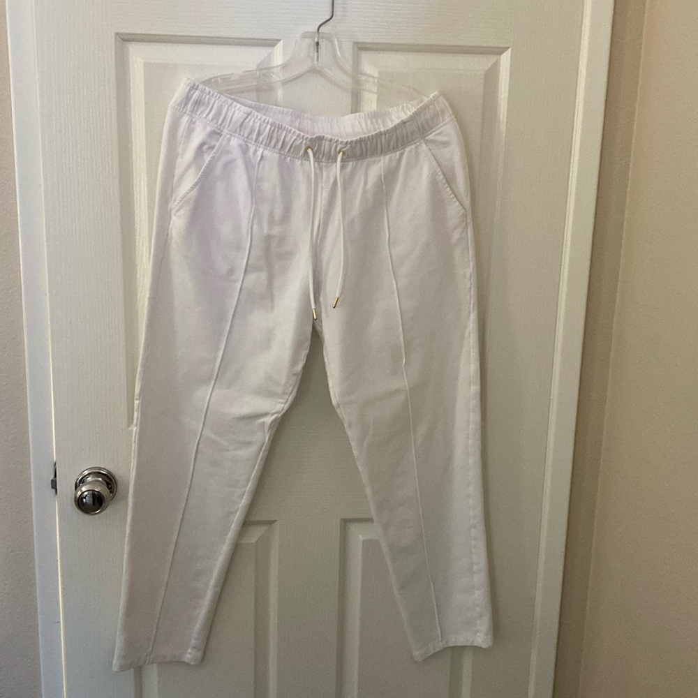 Lilly Pulitzer white jogger style pants size Large